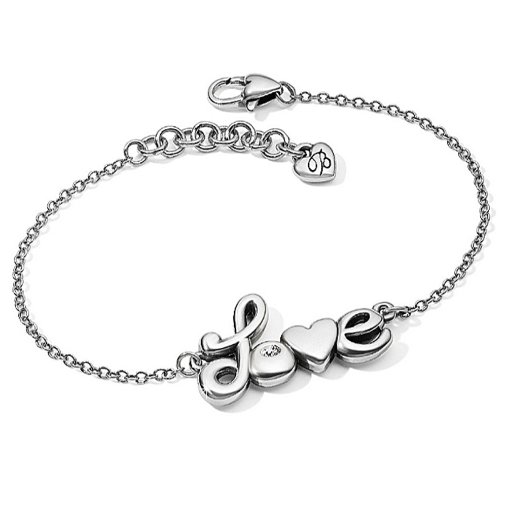 New! BRIGHTON Silver Plated Love Letters Bracelet.